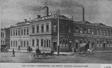 Photograph - Card Box Photographs, James Long & Co Victoria Confectionery & Biscuit Factory, Ballarat 1901
