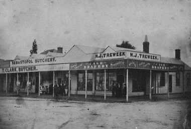 Photograph - Card Box Photographs, Shops along Albert Street, Sebastopol circa 1859
