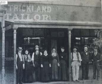 Photograph - Card Box Photographs, C.G. Strickland's Tailor Shop, Sebastopol 1910