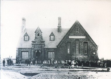 Photograph - Card Box Photographs, Opening day National School, Ballarat circa 1865