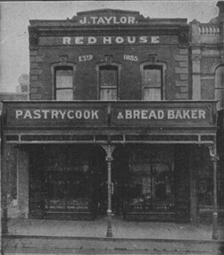 Photograph - Card Box Photographs, Advertisement for John Taylor's Red House Bakery.  Courier supplement December 15th, 1909