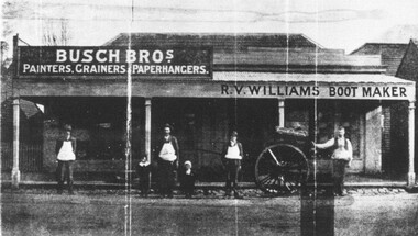 Photograph - Card Box Photographs, Busch Bros. Shop, Sebastopol circa 1890