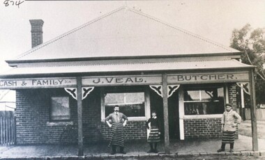 Photograph - Card Box Photographs, J. Veal Butcher Shop, Ballarat circa 1915