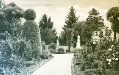 Postcard - Card Box Photographs, Botanical Gardens, Ballarat circa 1900