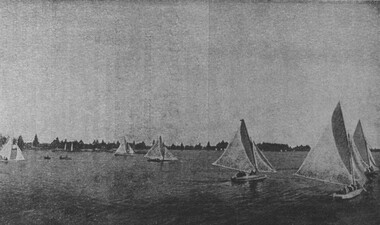 Photograph - Card Box Photographs, Yachts on Lake Wendouree 1924