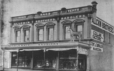 Photograph - Card Box Photographs, Allchin Brothers Saddlers, Ballarat 1914