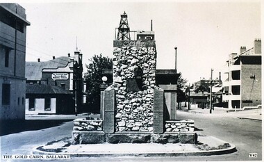 Postcard - Card Box Photographs, Gold Cairn, Ballarat circa 1951