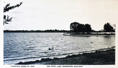 Postcard - Card Box Photographs, The Point, Lake Wendouree 1940c