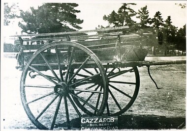 Photograph - Card Box Photographs, Horse Drawn Spring Card, Gazzard Coach Builders, Ballarat circa 1900