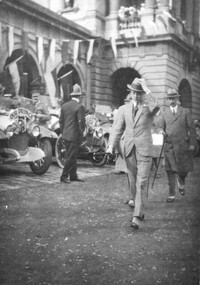 Photograph - Card Box Photographs, HRH Prince of Wales at the Ballarat Train Station, 1920