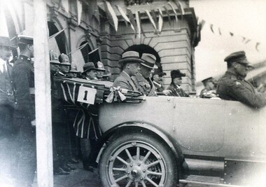 Photograph - Card Box Photographs, HRH Prince of Wales at the Ballarat Train Station, 1920