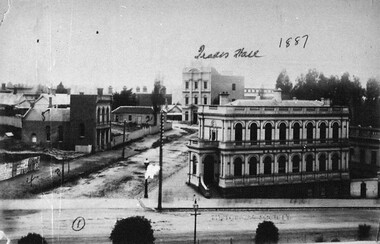 Photograph - Card Box Photographs, State Savings Bank, Trades Hall & Police Station, Ballarat 1887