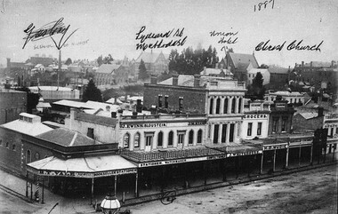 Photograph - Card Box Photographs, South Side of Grenville Street, Ballarat 1887