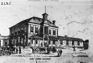 Postcard - Card Box Photographs, Bath's Hotel, Ballarat circa 1858