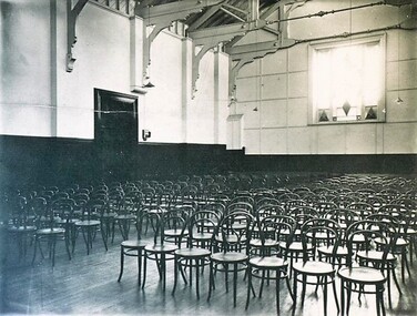 Photograph - Card Box Photographs, Interior of the Ballarat Town & City Mission Hall circa 1940