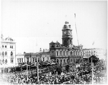 Photograph - Card Box Photographs, Unveiling of the Boer War Statue, Ballarat 1906