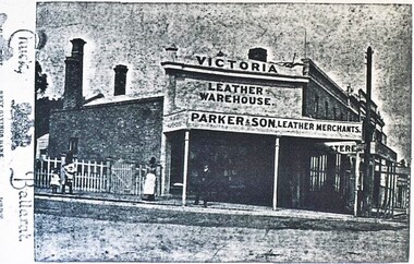 Photograph - Card Box Photographs, Victoria Leather Warehouse, Ballarat circa 1890