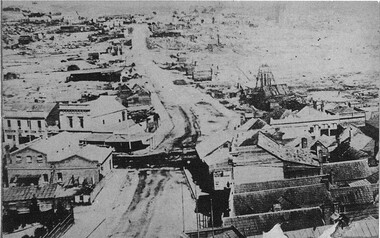 Photograph - Card Box Photographs, View south along Barkly Street from East Ballarat Fire Station tower