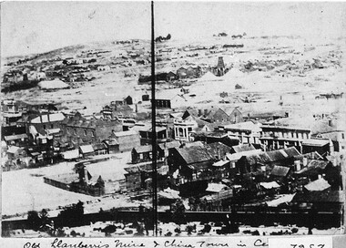 Photograph - Card Box Photographs, View from East Ballarat Fire Station tower circa 1866