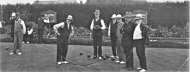 Photograph - Card Box Photographs, Lawn Bowling circa 1900