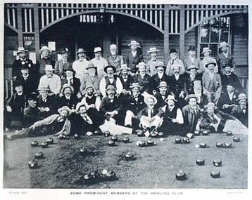 Postcard - Card Box Photographs, Some Prominent Members of the Bowling Club
