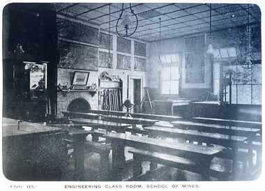 Postcard - Card Box Photographs, Engineering Class Room, School of Mines