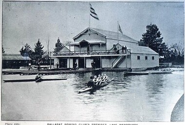 Photograph - Card Box Photographs, Ballarat Rowing Club's Premises, Lake Wendouree