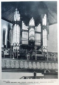 Photograph - Card Box Photographs, Choir Gallery and Organ, Lydiard Street Wesleyan Church