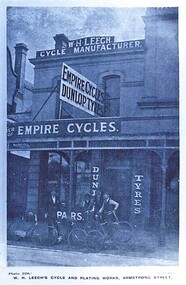 Photograph - Card Box Photographs, W.H. Leech's Cycle and Plating Works, Armstrong Street