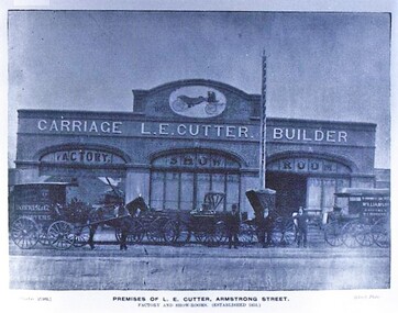 Postcard - Card Box Photographs, Premises of L.E. Cutter, Armstrong Street
