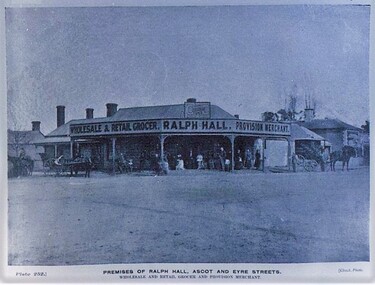 Postcard - Card Box Photographs, Premises of Ralph Hall, Ascot and Eyre Streets