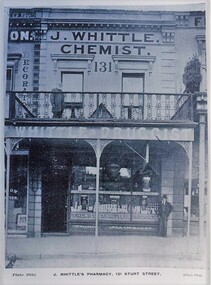 Postcard - Card Box Photographs, J. Whittle's Pharmacy, 131 Sturt Street