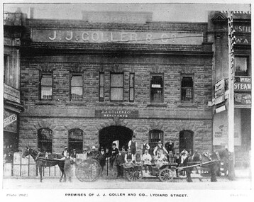 Postcard - Card Box Photographs, Premises of J.J. Goller and Co., Lydiard Street