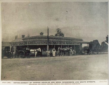 Postcard - Card Box Photographs, Establishment of George Douglas and Sons, Windermere and South Streets.  Ballarat