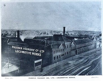 Postcard - Card Box Photographs, Phoenix Foundry Co., Ltd: Locomotive Works.  Ballarat
