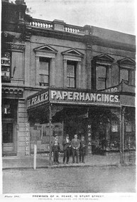Postcard - Card Box Photographs, Premises of H. Peake, 10 Sturt Street. Ballarat