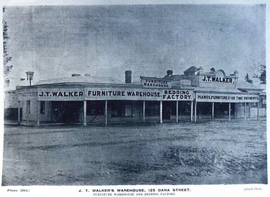 Postcard - Card Box Photographs, J.T. Walker's Warehouse, 125 Dana Street.  Ballarat