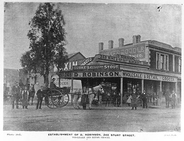 Postcard - Card Box Photographs, Establishment of D. Robinson, 248 Sturt Street.  Ballarat