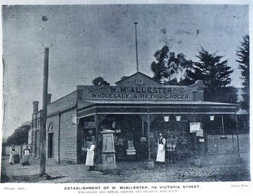 Postcard - Card Box Photographs, Establishment of W. McAllester, 114 Victoria Street. Ballarat