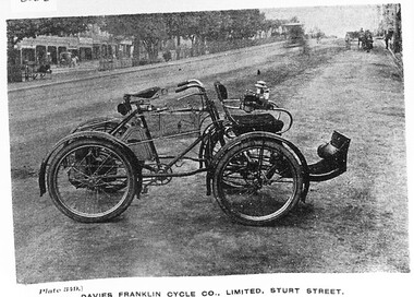 Postcard - Card Box Photographs, Davies Franklin Cycle Co., Limited, Sturt Street.  Ballarat