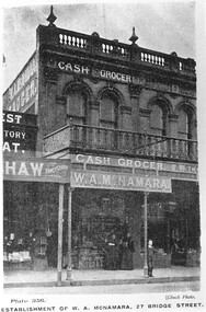 Postcard - Card Box Photographs, Establishment of W.A. McNamara, 27 Bridge Street.  Ballarat