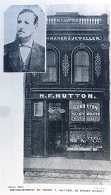Postcard - Card Box Photographs, Establishment of Henry F. Hutton, 96 Sturt Street.  Ballarat