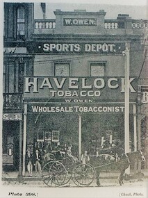 Postcard - Card Box Photographs, Owen Sports Store, Sturt Street.  Ballarat