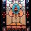 A stained glass window at the Ballarat Observatory