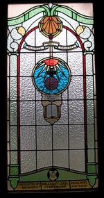 Photograph - Photograph - Colour, Ballarat Observatory Stained Glass Windows, Ballarat Observatory window presented by the Sebastopol Cambrian Society and Welsh Residents of Ballaarat, 05/-7/2007