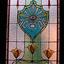 A stained glass window at the Ballarat Observatory