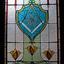 A stained glass window at the Ballarat Observatory