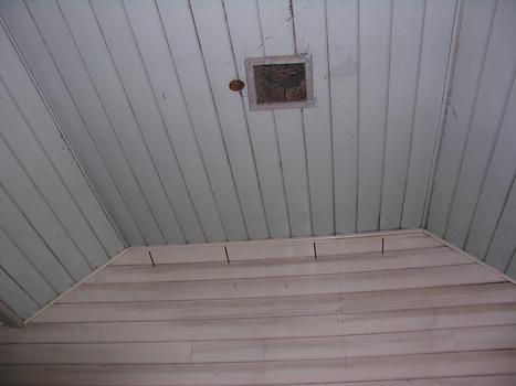 Interior of a weatherboard church