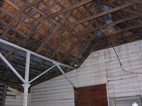 Interior of a weatherboard church