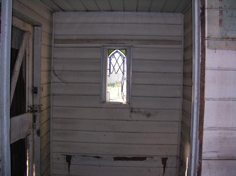 Interior of a weatherboard church